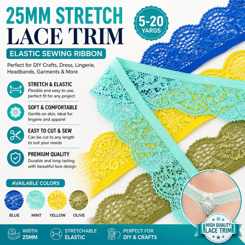 25mm stretch lace - stretch, elastic