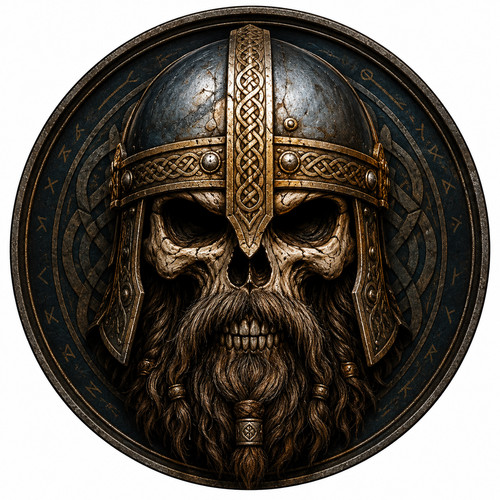Viking skull helmet - skull,