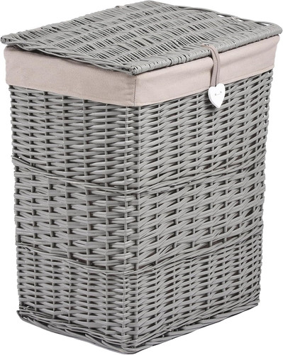 Laundry wicker basket with - basket,
