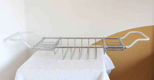 Vintage chrome bath - rack, caddy