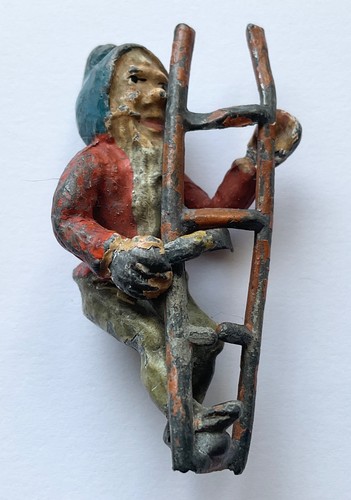 Vintage painted lead gnome - vintage,