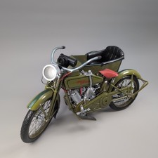 Xonex Diecast 1/6 Scale 1917 Harley Davidson 3 Speed V Twin Motorcycle Side Car