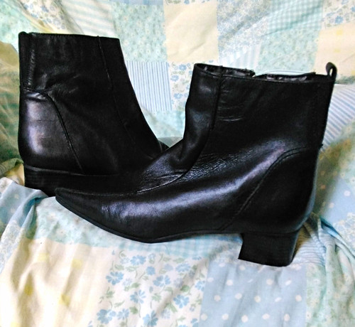 Clarks women black leather - black,
