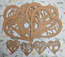 Wooden Laser cut Heart Tree Of