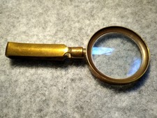 Brass folding magnifying glass