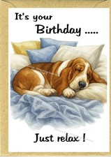 Basset Hound Dog Birthday Card