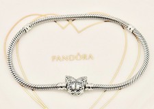 New Genuine Pandora Moments Butterfly Clasp Snake Chain Bracelet 590782C0-20cm