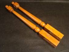 2 Solid Wood possibly Mahogany ? Baluster Spindle Column Salvaged Upcycle