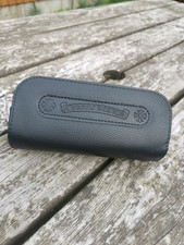 Chrome Hearts designer Black Leather Glasses Case Clutch Bag