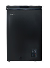 HYE Chest Freezer 96 Litre Freestanding 60cm - Garage Ready With Basket - Black