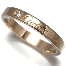 Auth Cartier Ring Diamond C de