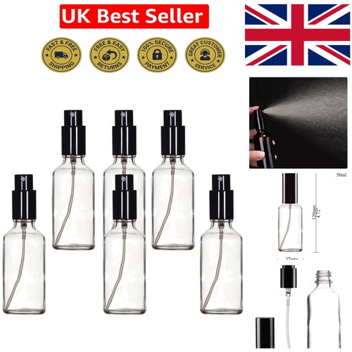 50ml clear glass spray bottles - 50ml,