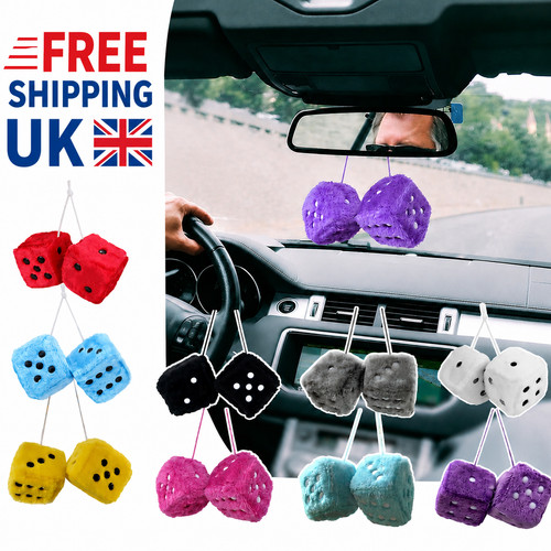 Soft fluffy furry dice - fluffy,