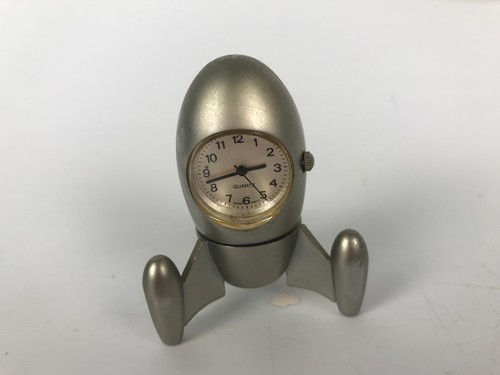 Rocket metal desk clock - rocket,