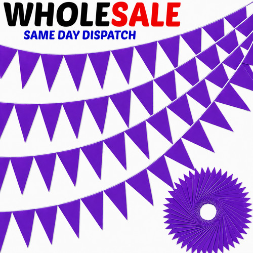 10m colour bunting flags - 10m,