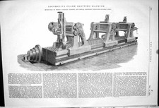 Old Print 1871 Locomotive