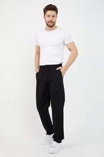 COMEOR Men's Thin Breathable Cotton Straight Leg Jogging Pants, Long Sweatpants