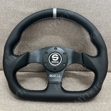Sparco 3-Spoke Black Leather