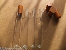 Test Tubes Heat Resistant Pyrex Glass Choiceof Rubber Bung or Caps Lids & Labels