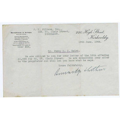 1944 billhead beveridge - billhead, &