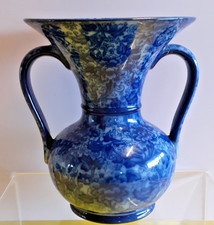 Beautiful Antique Royal Doulton Blue Glazed Dentist Spittoon 22.5 cm tall Damage