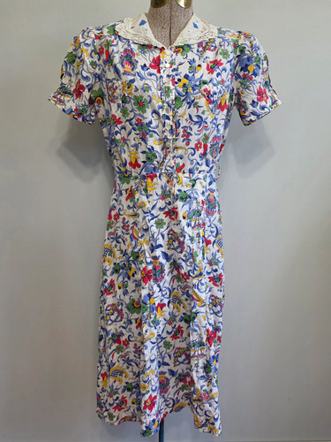 Vintage 1930s 1940s brightly - vintage,