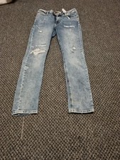 Zara Men's Blue Ripped Jeans