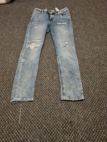 Zara men blue ripped - men's,