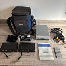 Centurion in Car DVD Player DVA320S2 With Remote, x2 Screens, Cables & Carry Bag