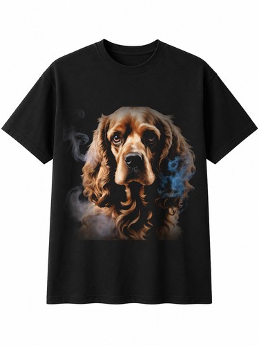 Ink art cocker - cocker, circle