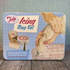 RETRO STYLE TIN TALA ICING BAG SET WITH 8 STAINLESS STEEL NOZZLES AND BOOKLET