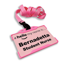 Hello My Name is ID Card Holder & Lanyard Badge Carer Support Worker Manager