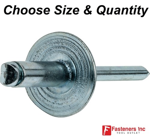 Large flange pop rivets - flange,