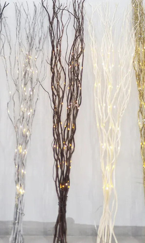 120cm silver twig lights - 120cm,