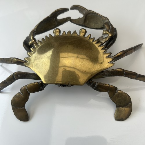 Vintage mcm brass crab - vintage,