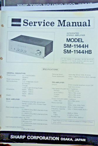 Sharp 1144h sm 1144hb - sm-1144h, sm-1144hb