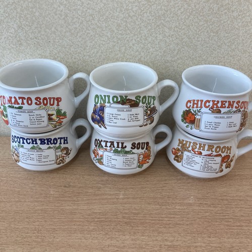 Vintage soup recipe - soup, mugs/cups