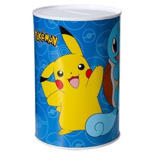 PoKéMoN Kids Money Piggy Bank Coin Saving Cash Tin Metal Box Boys Girls