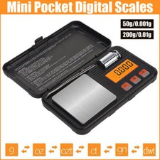 Mini Pocket Digital Scales 50g/0.001g 200g/0.01g Grams Jewellery Gold Weighing