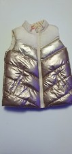 Girls Pink Metallic Gilet Size