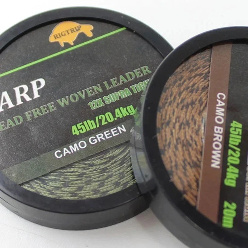 20m camo green carp braided - green,