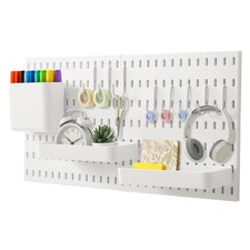 White Pegboard Wall Organizer