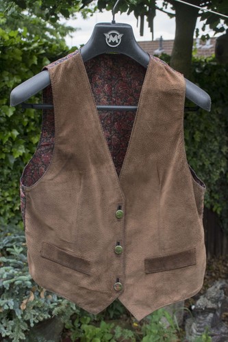Vintage mens suede waistcoat - mens,
