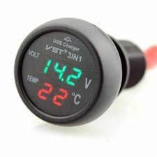 Car Voltmeter 3 in 1 12V/24V