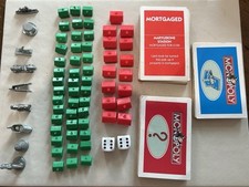 Monopoly 2001 9 Metal Tokens houses hotels cards etc.