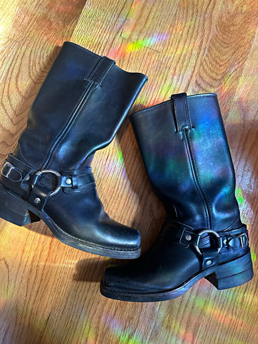 Frye black leather moto - moto, boots