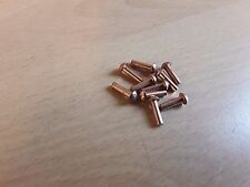 1/8" x 3/8" ROUND HEAD SOLID COPPER RIVET QTY 12
