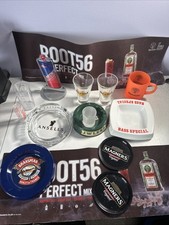 Vintage Pub Ash Trays Magners Bass Ansells Lees Brakspear Red Bull Menu Holder