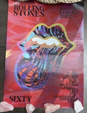 Genuine Rolling Stones 60 European Tour 2022 Lenticular Poster