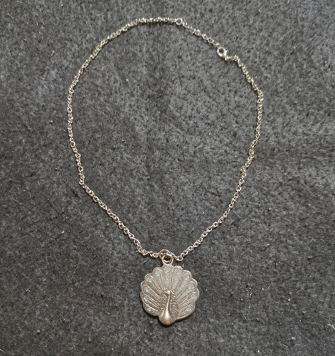 Vintage peacock pendant - peacock,